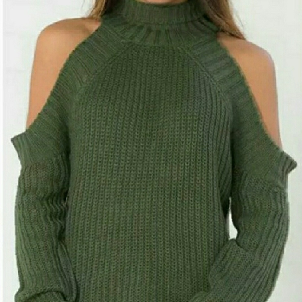 Cold Shoulder Knit Sweater